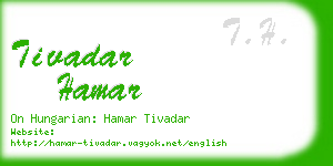 tivadar hamar business card